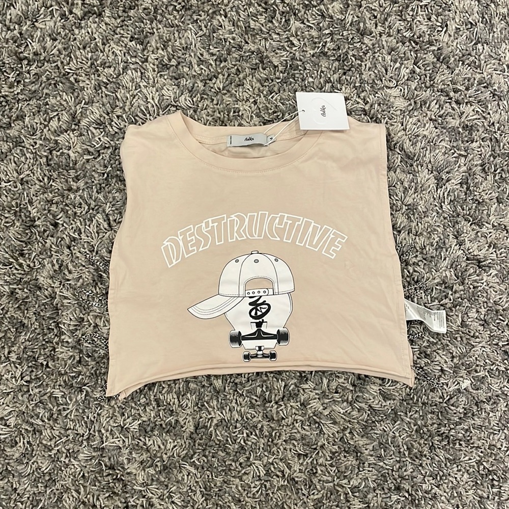 Adika destructive chain detail crop top, Size M